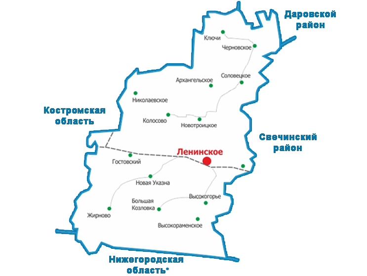 Шабалинский район, карта