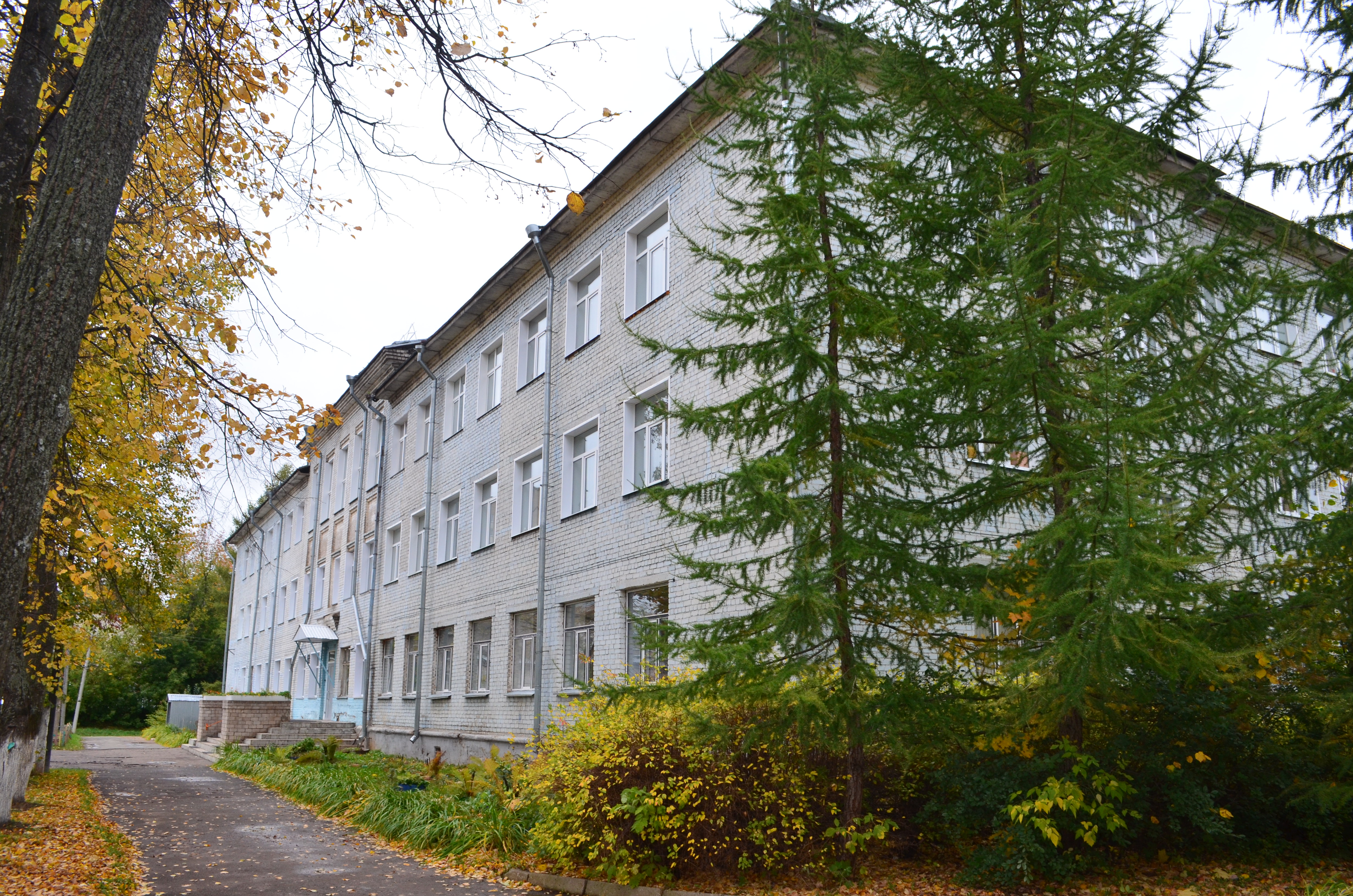 Здание школы со стороны ул. Дерендяева